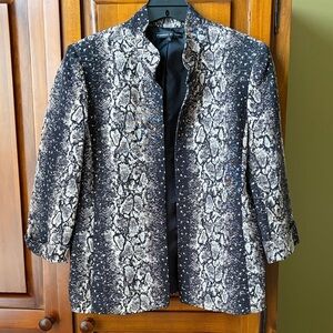 Preston & York Black/Brown Snakeskin Blazer